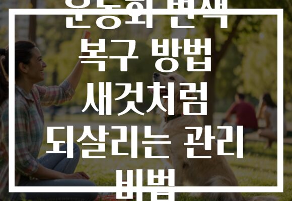 운동화 변색 복구 방법 새것처럼 되살리는 관리 비법
