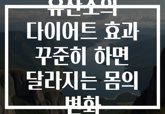 유산소의 다이어트 효과 꾸준히 하면 달라지는 몸의 변화