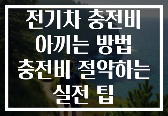 전기차 충전비 아끼는 방법 충전비 절약하는 실전 팁