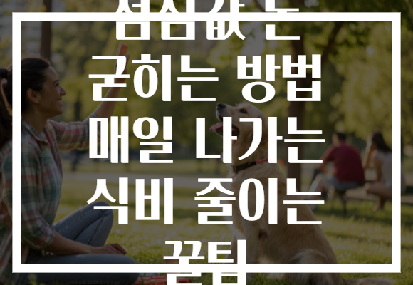 점심값 돈 굳히는 방법 매일 나가는 식비 줄이는 꿀팁