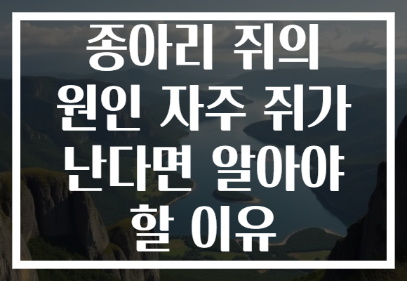 종아리 쥐의 원인 자주 쥐가 난다면 알아야 할 이유