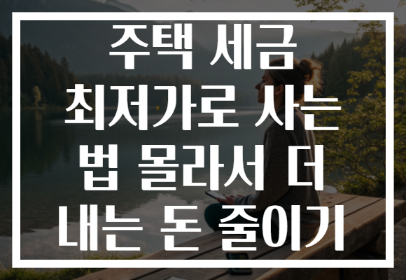 주택 세금 최저가로 사는 법 몰라서 더 내는 돈 줄이기