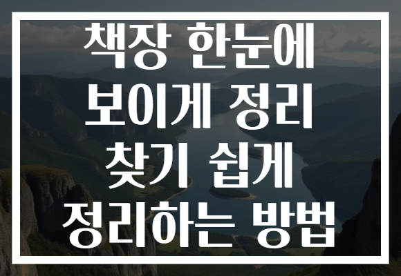 책장 한눈에 보이게 정리 찾기 쉽게 정리하는 방법
