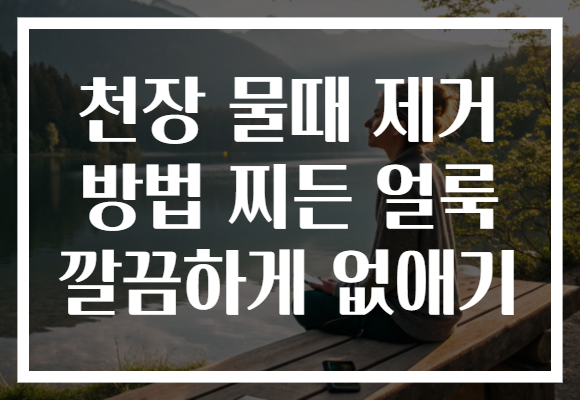 천장 물때 제거 방법 찌든 얼룩 깔끔하게 없애기