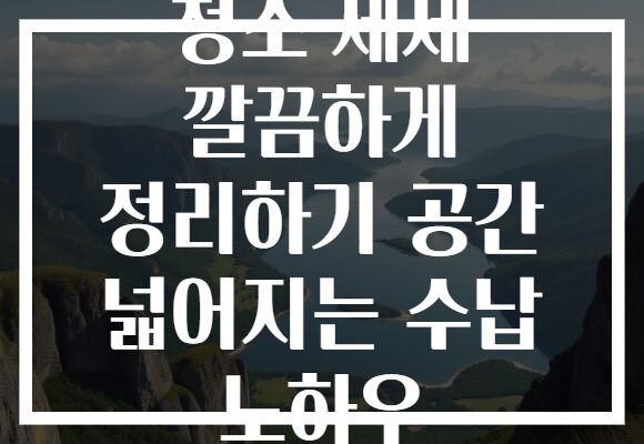 청소 세제 깔끔하게 정리하기 공간 넓어지는 수납 노하우