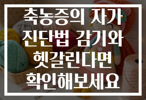 축농증의 자가 진단법 감기와 헷갈린다면 확인해보세요