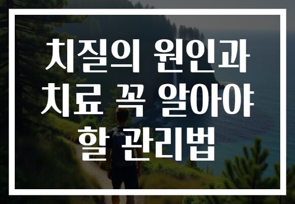 치질의 원인과 치료 꼭 알아야 할 관리법