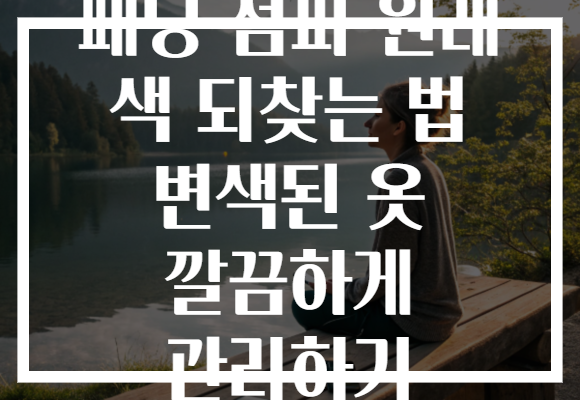 패딩 점퍼 원래 색 되찾는 법 변색된 옷 깔끔하게 관리하기