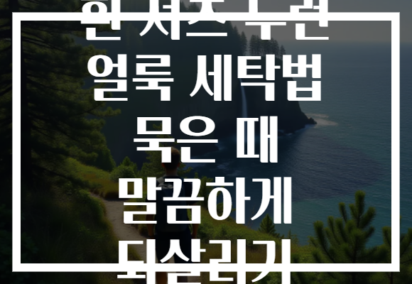 흰 셔츠 누런 얼룩 세탁법 묵은 때 말끔하게 되살리기