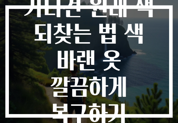 가디건 원래 색 되찾는 법 색 바랜 옷 깔끔하게 복구하기