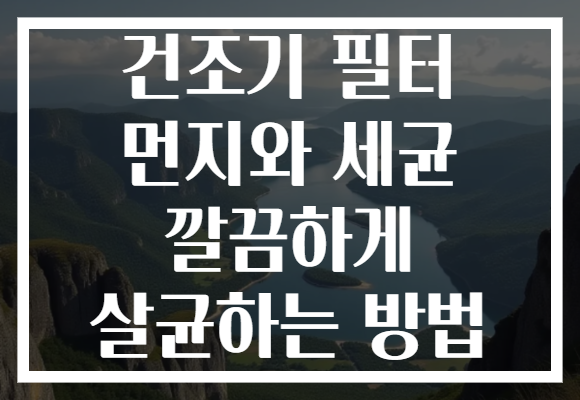 건조기 필터 먼지와 세균 깔끔하게 살균하는 방법