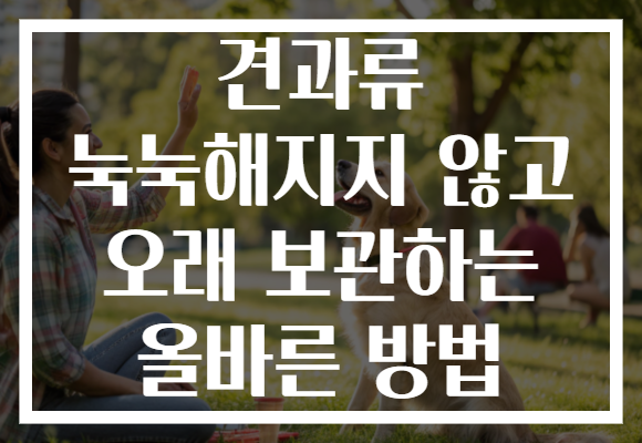 견과류 눅눅해지지 않고 오래 보관하는 올바른 방법