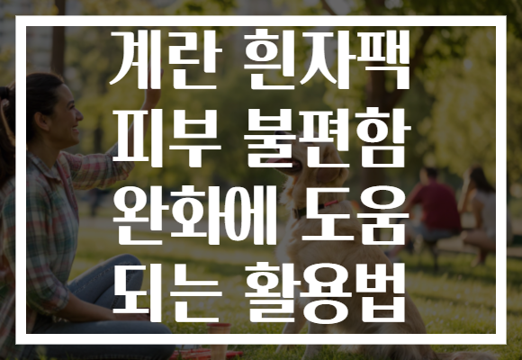 계란 흰자팩 피부 불편함 완화에 도움 되는 활용법