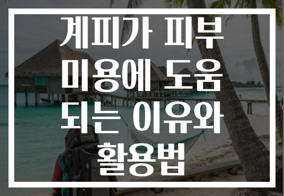 계피가 피부 미용에 도움 되는 이유와 활용법