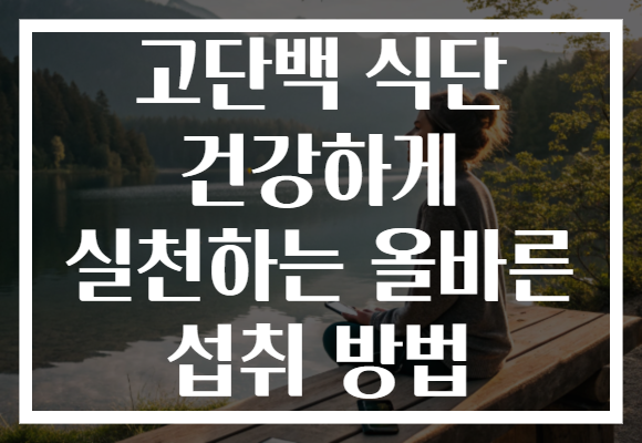 고단백 식단 건강하게 실천하는 올바른 섭취 방법