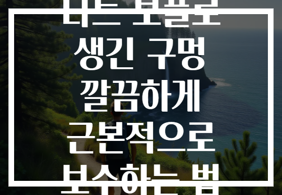니트 보풀로 생긴 구멍 깔끔하게 근본적으로 보수하는 법