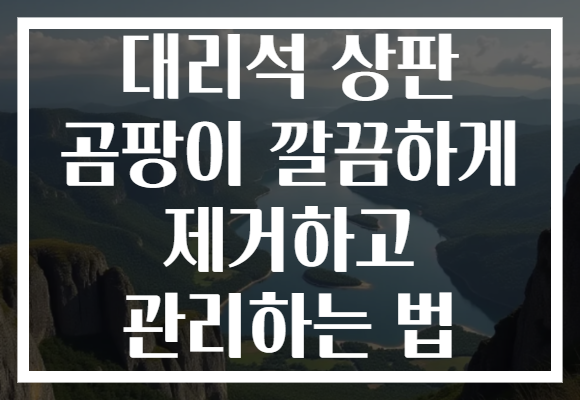대리석 상판 곰팡이 깔끔하게 제거하고 관리하는 법