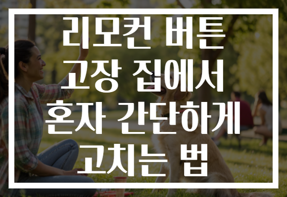 리모컨 버튼 고장 집에서 혼자 간단하게 고치는 법