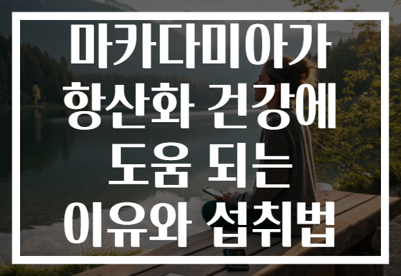 마카다미아가 항산화 건강에 도움 되는 이유와 섭취법