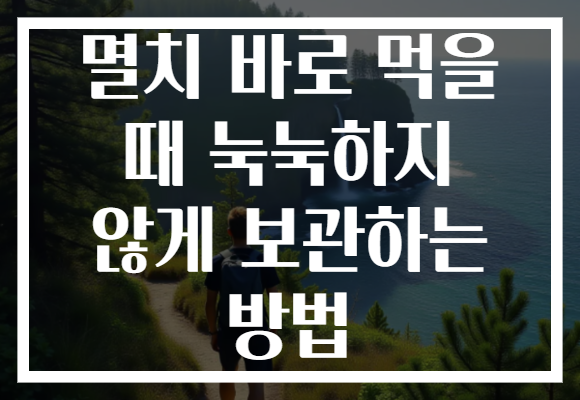 멸치 바로 먹을 때 눅눅하지 않게 보관하는 방법