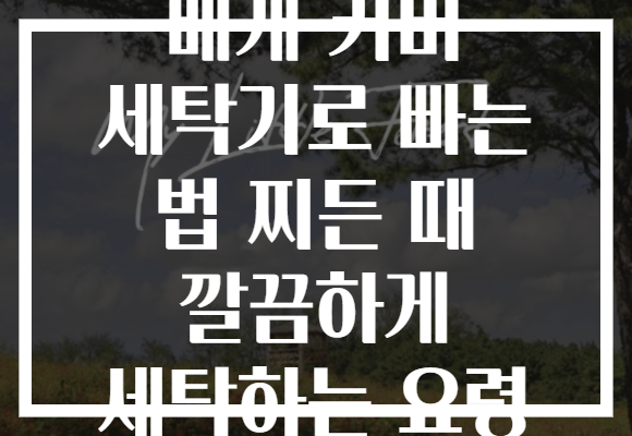 베개 커버 세탁기로 빠는 법 찌든 때 깔끔하게 세탁하는 요령