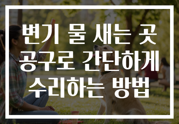 변기 물 새는 곳 공구로 간단하게 수리하는 방법