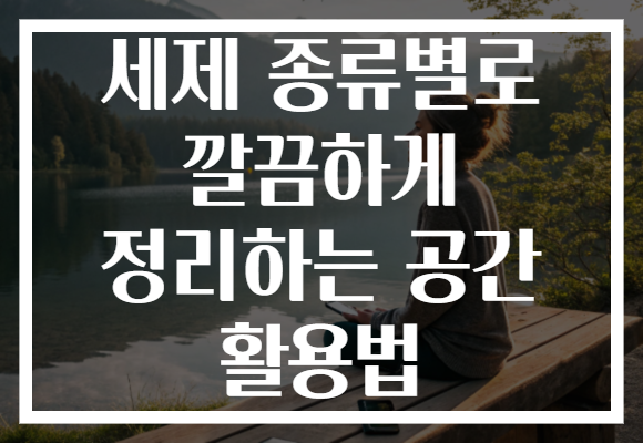 세제 종류별로 깔끔하게 정리하는 공간 활용법