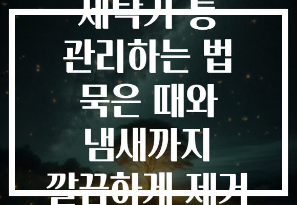 세탁기 통 관리하는 법 묵은 때와 냄새까지 깔끔하게 제거