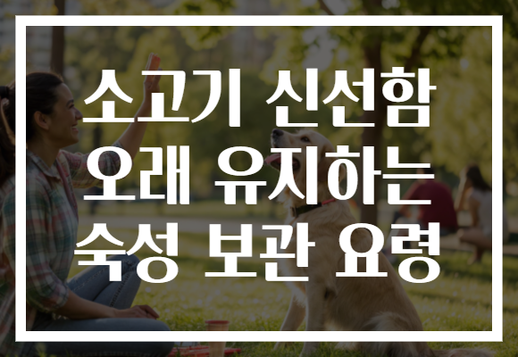 소고기 신선함 오래 유지하는 숙성 보관 요령
