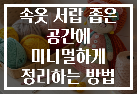 속옷 서랍 좁은 공간에 미니멀하게 정리하는 방법