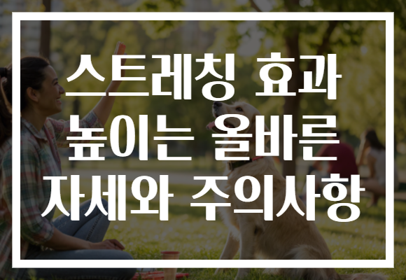 스트레칭 효과 높이는 올바른 자세와 주의사항