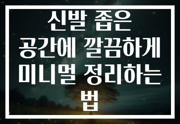 신발 좁은 공간에 깔끔하게 미니멀 정리하는 법