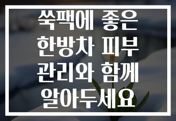 쑥팩에 좋은 한방차 피부 관리와 함께 알아두세요
