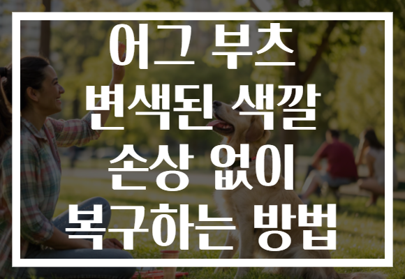 어그 부츠 변색된 색깔 손상 없이 복구하는 방법