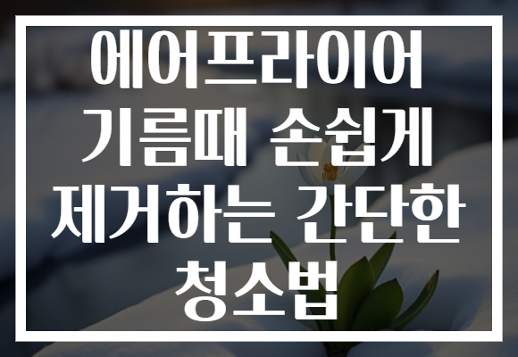 에어프라이어 기름때 손쉽게 제거하는 간단한 청소법