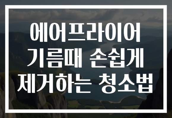 에어프라이어 기름때 손쉽게 제거하는 청소법