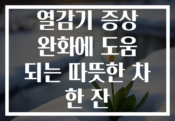 열감기 증상 완화에 도움 되는 따뜻한 차 한 잔