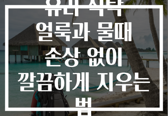 유리 식탁 얼룩과 물때 손상 없이 깔끔하게 지우는 법