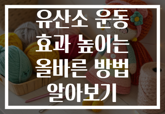 유산소 운동 효과 높이는 올바른 방법 알아보기