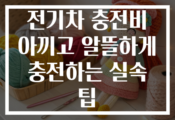 전기차 충전비 아끼고 알뜰하게 충전하는 실속 팁