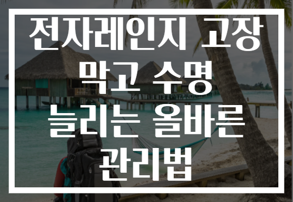 전자레인지 고장 막고 수명 늘리는 올바른 관리법