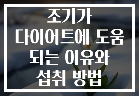 조기가 다이어트에 도움 되는 이유와 섭취 방법