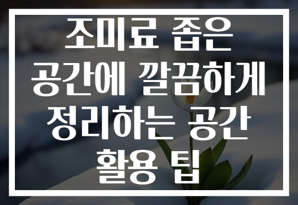 조미료 좁은 공간에 깔끔하게 정리하는 공간 활용 팁