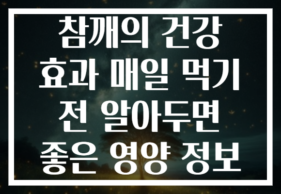 참깨의 건강 효과 매일 먹기 전 알아두면 좋은 영양 정보