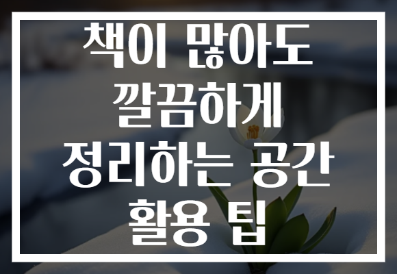 책이 많아도 깔끔하게 정리하는 공간 활용 팁