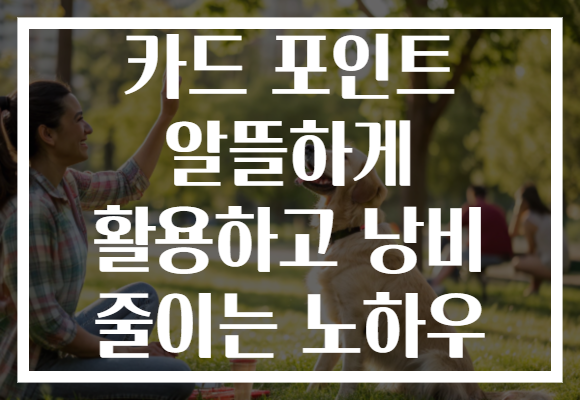 카드 포인트 알뜰하게 활용하고 낭비 줄이는 노하우
