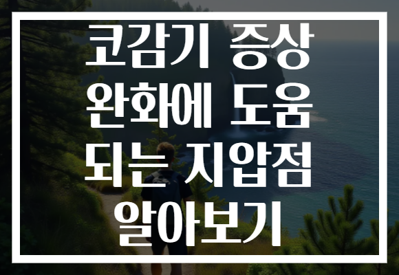 코감기 증상 완화에 도움 되는 지압점 알아보기