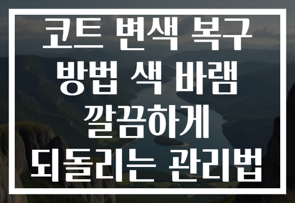 코트 변색 복구 방법 색 바램 깔끔하게 되돌리는 관리법