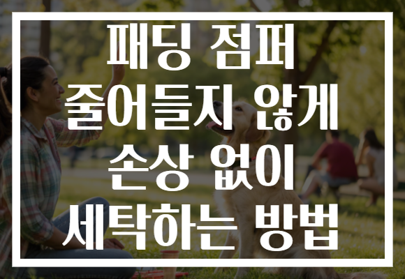 패딩 점퍼 줄어들지 않게 손상 없이 세탁하는 방법