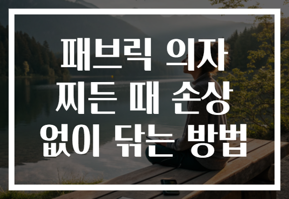 패브릭 의자 찌든 때 손상 없이 닦는 방법